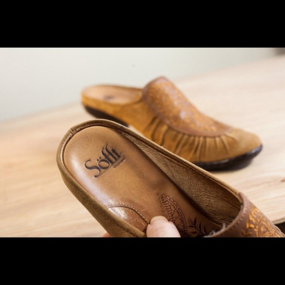 SOFFT Mustard mules slip on clog sz 9W - Picture 5 of 5